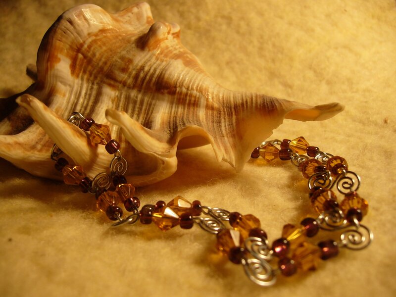 beaded bracelet with seashell