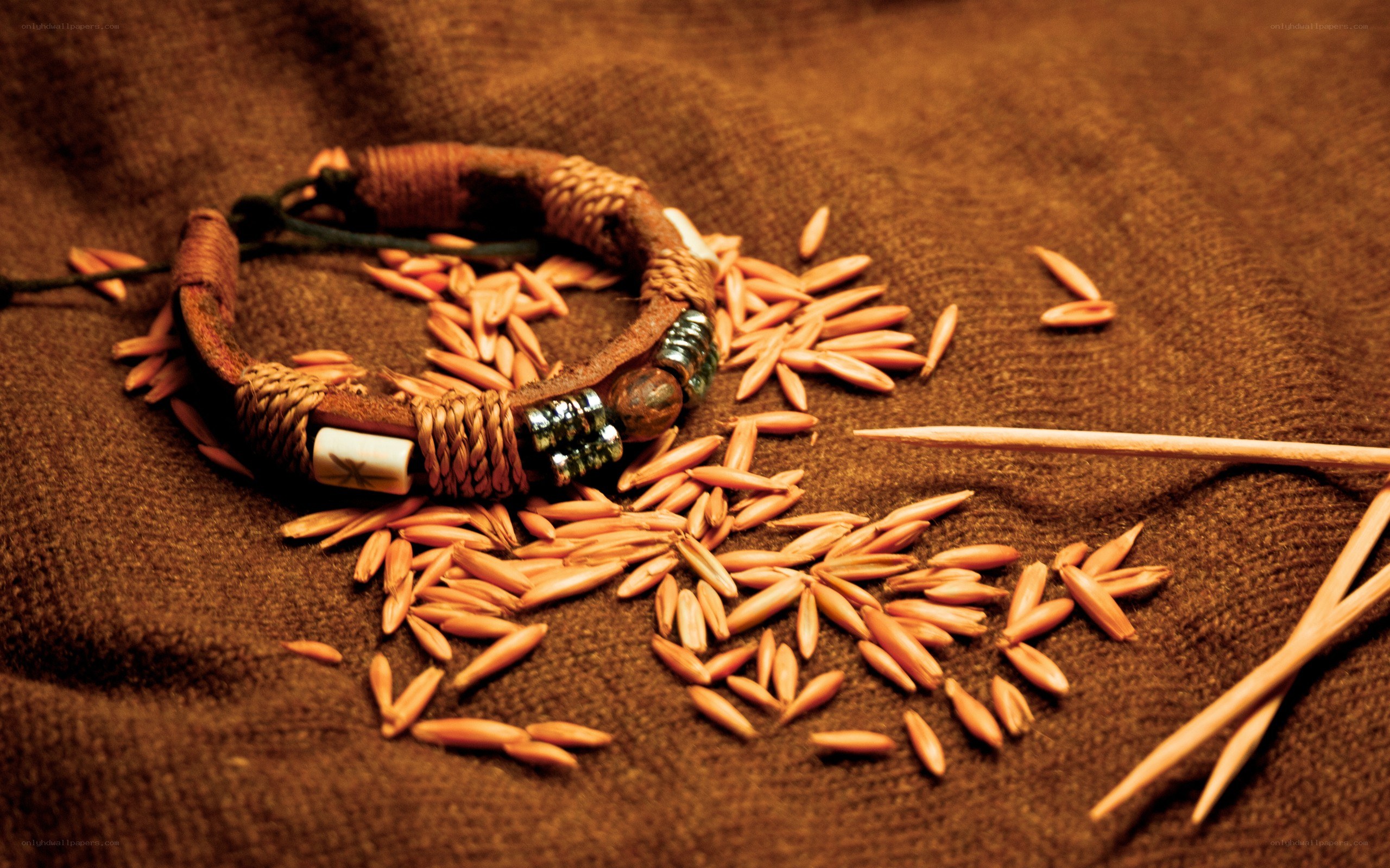 beaded bracelet with seeds