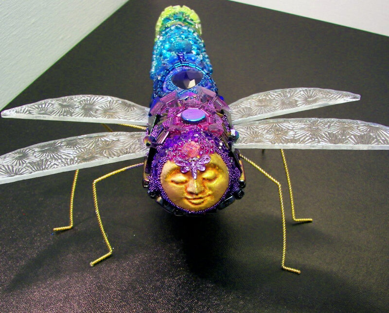 Beaded Dragonfly Sculpture