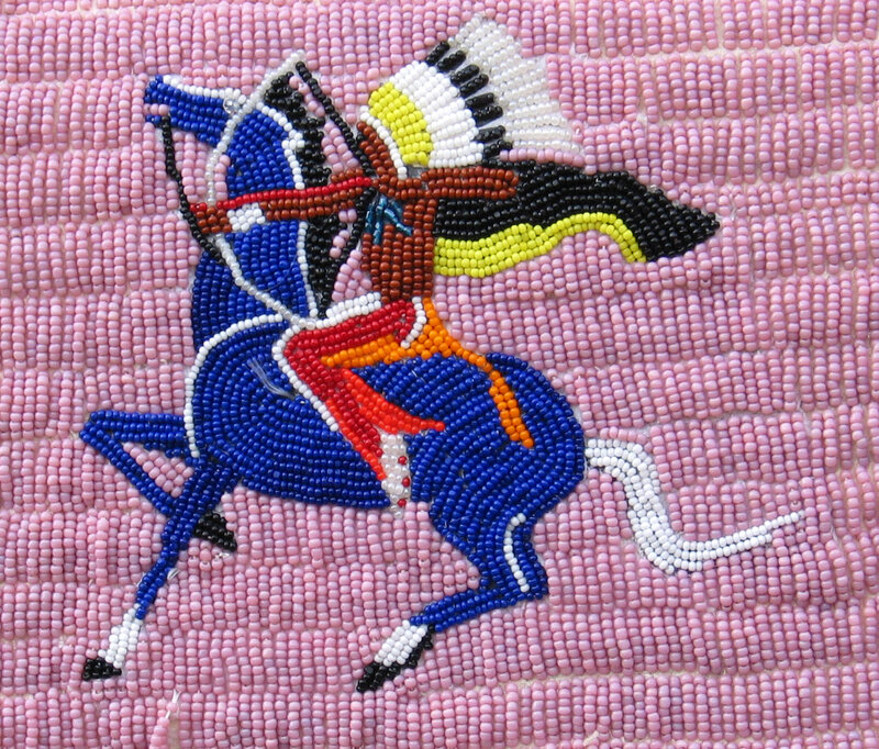 Beaded Native American horse rider