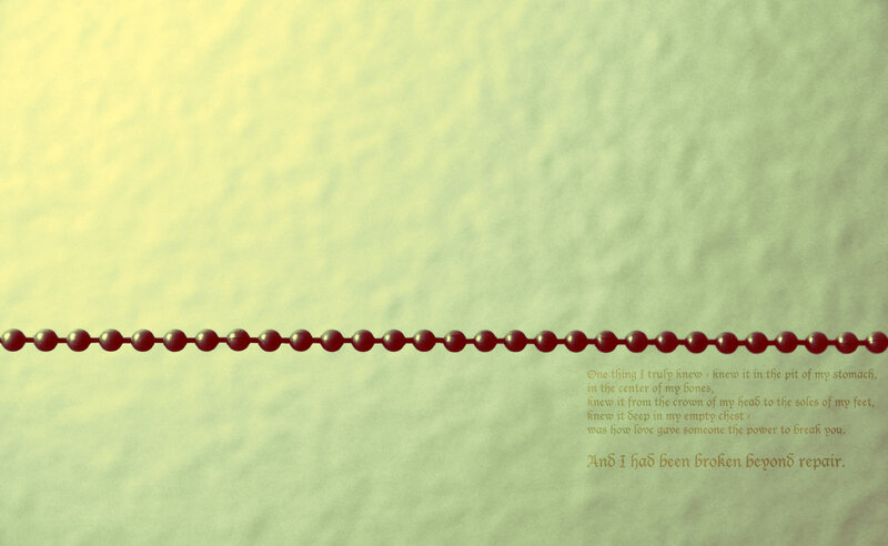 Beaded Necklace with Text