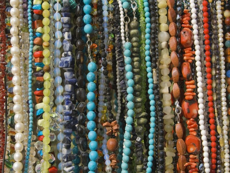 Beaded Necklaces Hanging