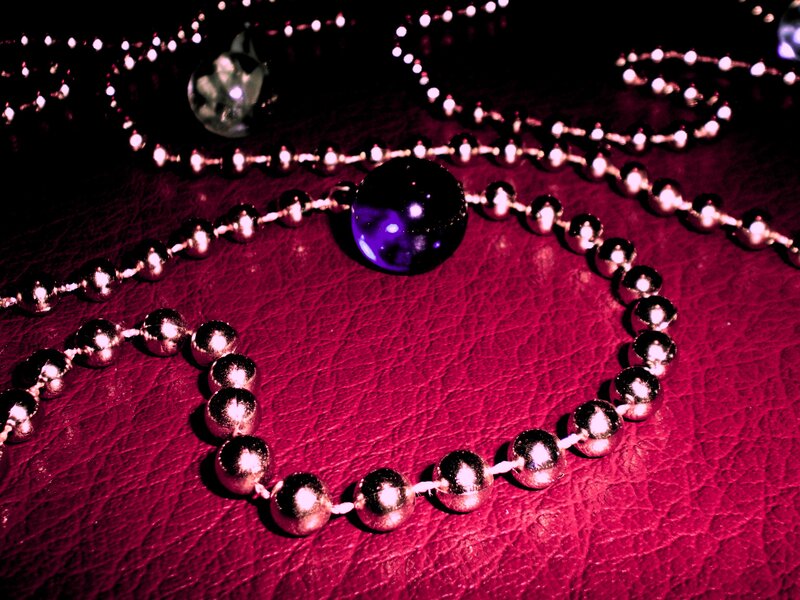 Beaded Necklaces on Leather