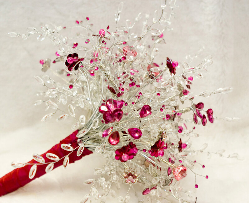 beaded wedding bouquet