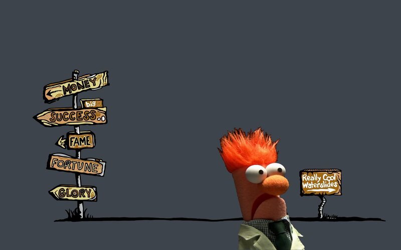 Beaker chooses waterslides
