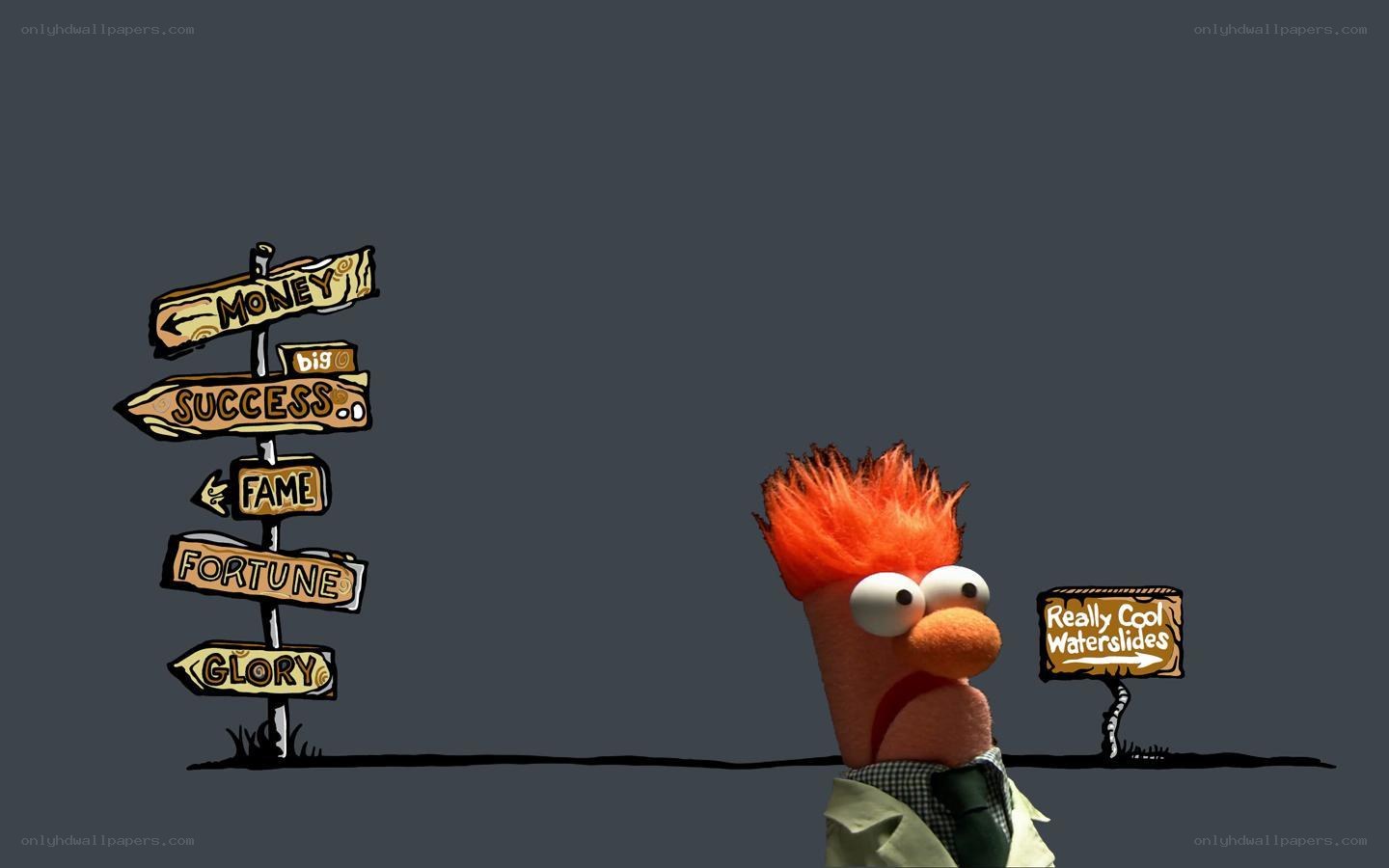Beaker chooses waterslides