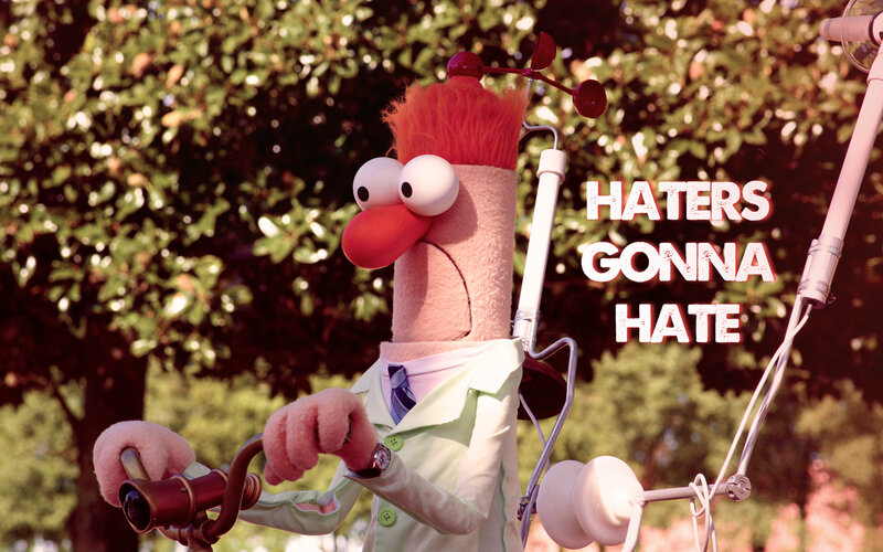 Beaker on a bike
