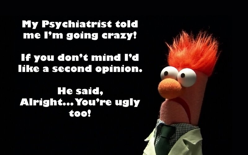 Beaker Puppet — Black, Humorous
