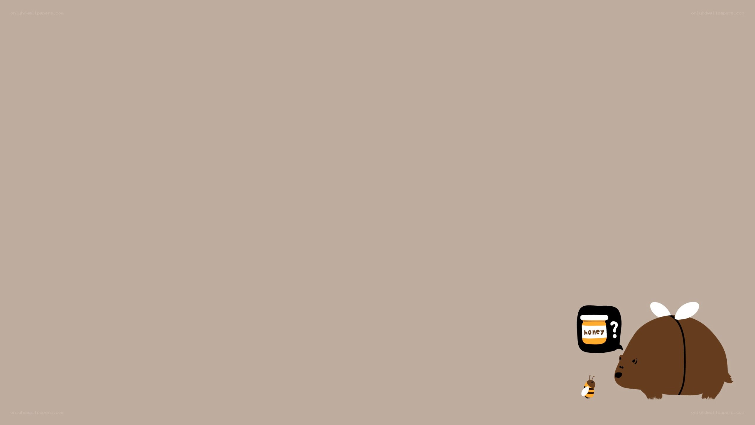 bear and bee with honey