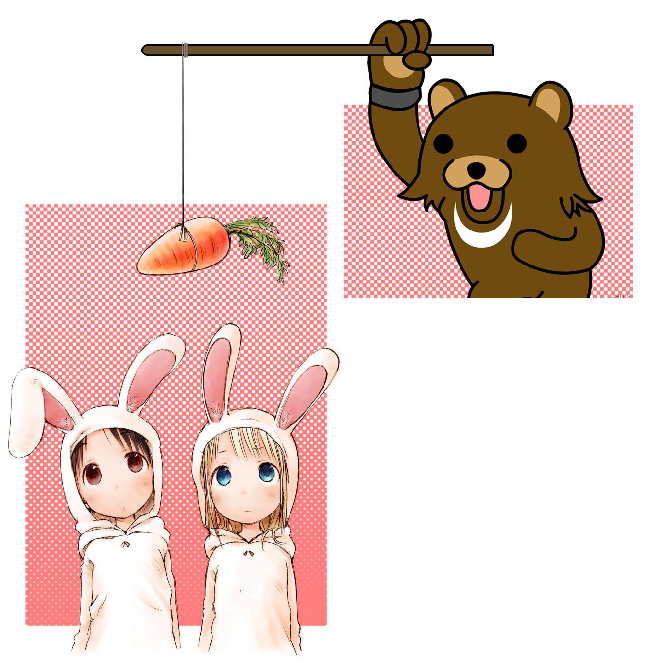 bear and bunny characters