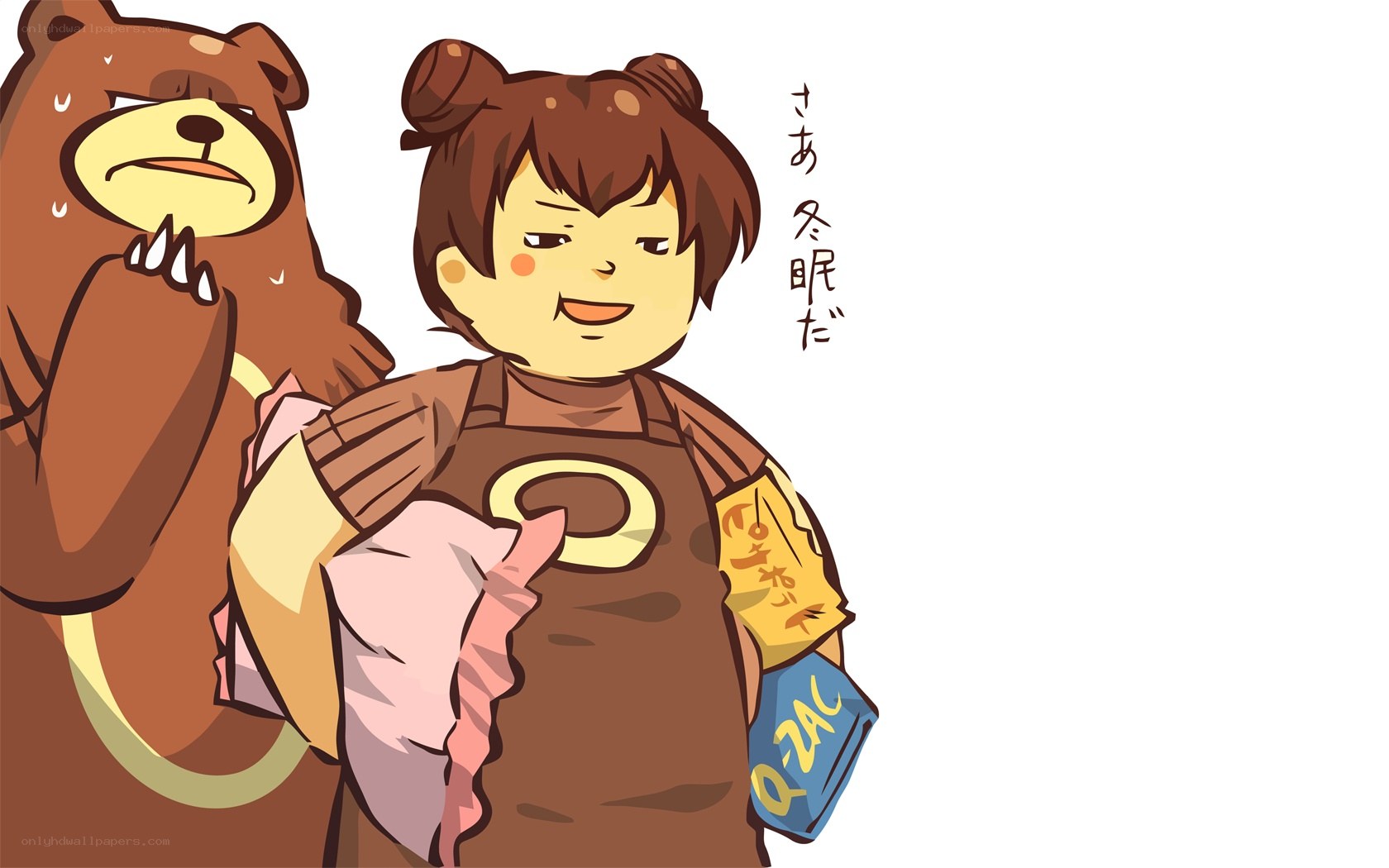 bear and child character art