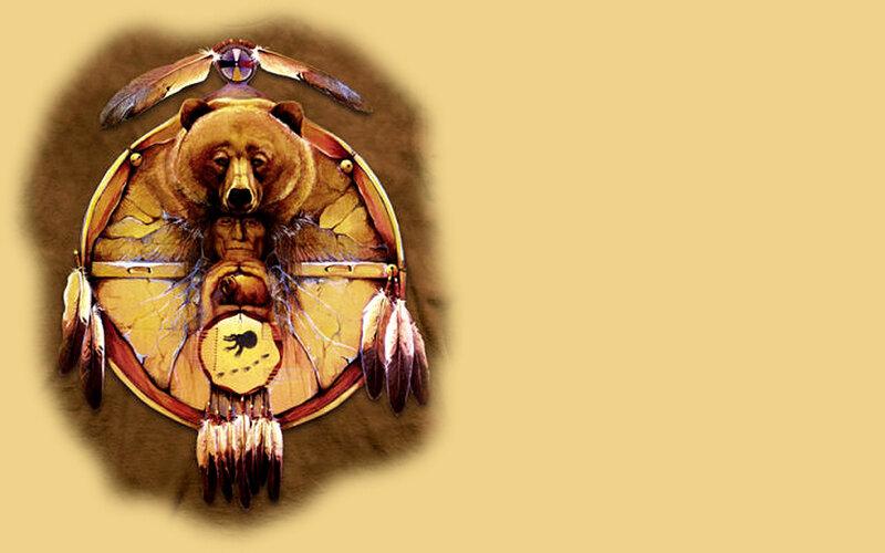 Bear and Man Face Shield