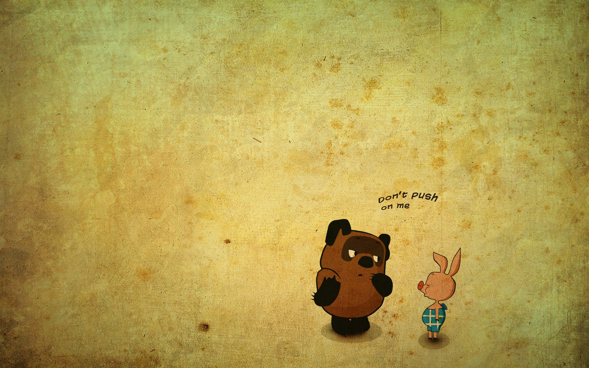 Bear and pig cartoon