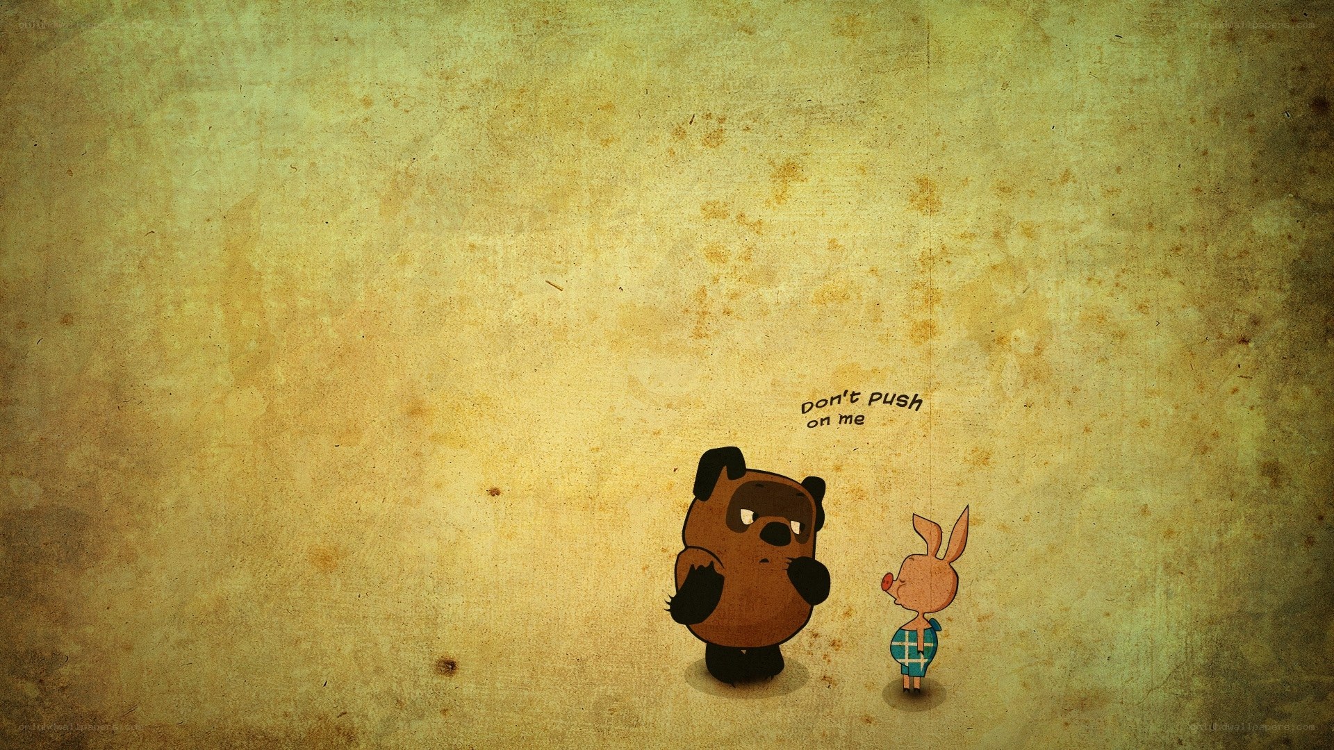 Bear and pig characters