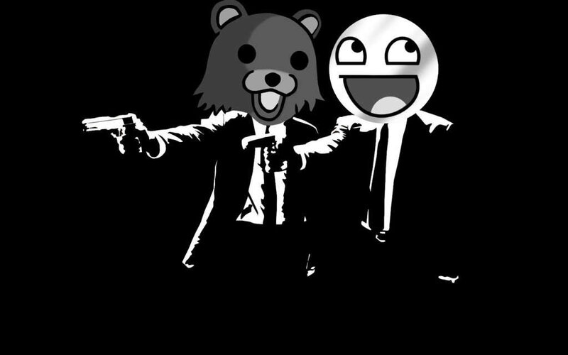 Bear and Smiley Face with Guns