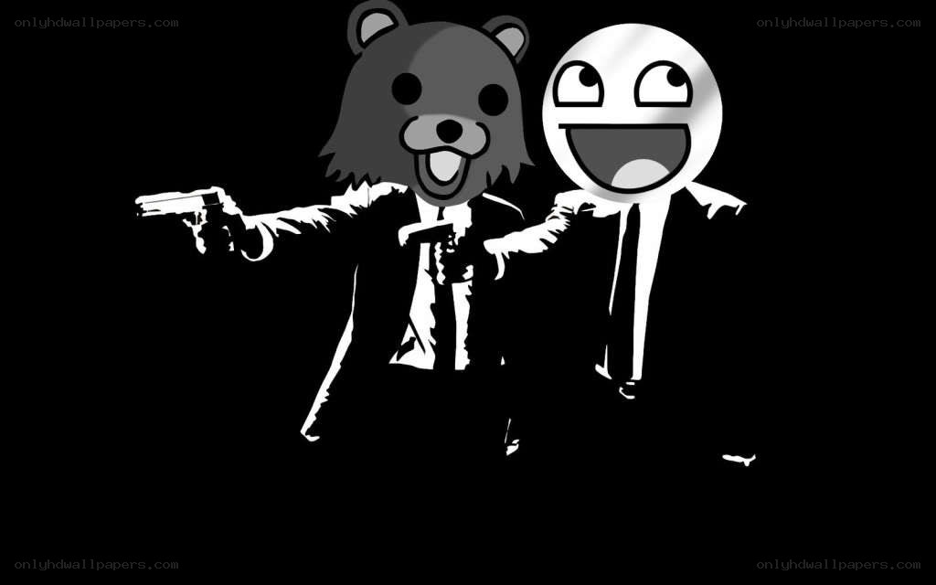 Bear and Smiley Face with Guns