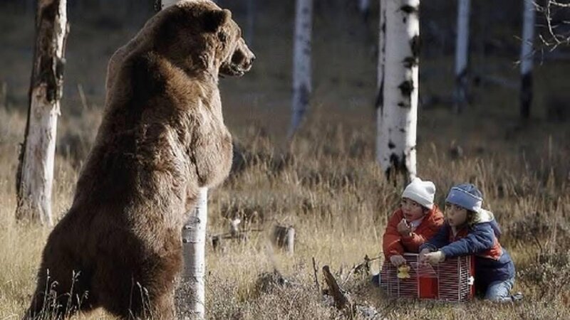 Bear and Two Children