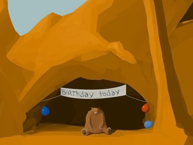Bear birthday celebration