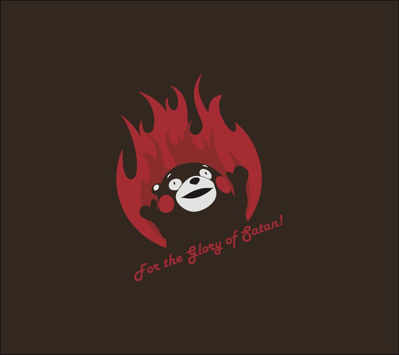 Bear Character in Flames