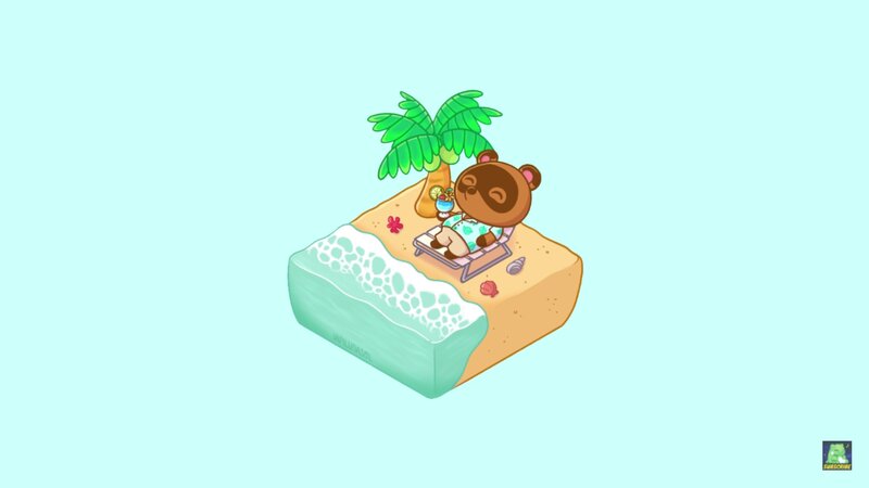 Bear Character on Beach
