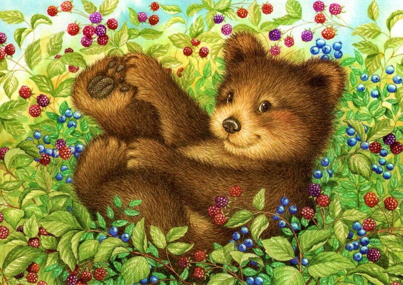 Bear Cub in Berries