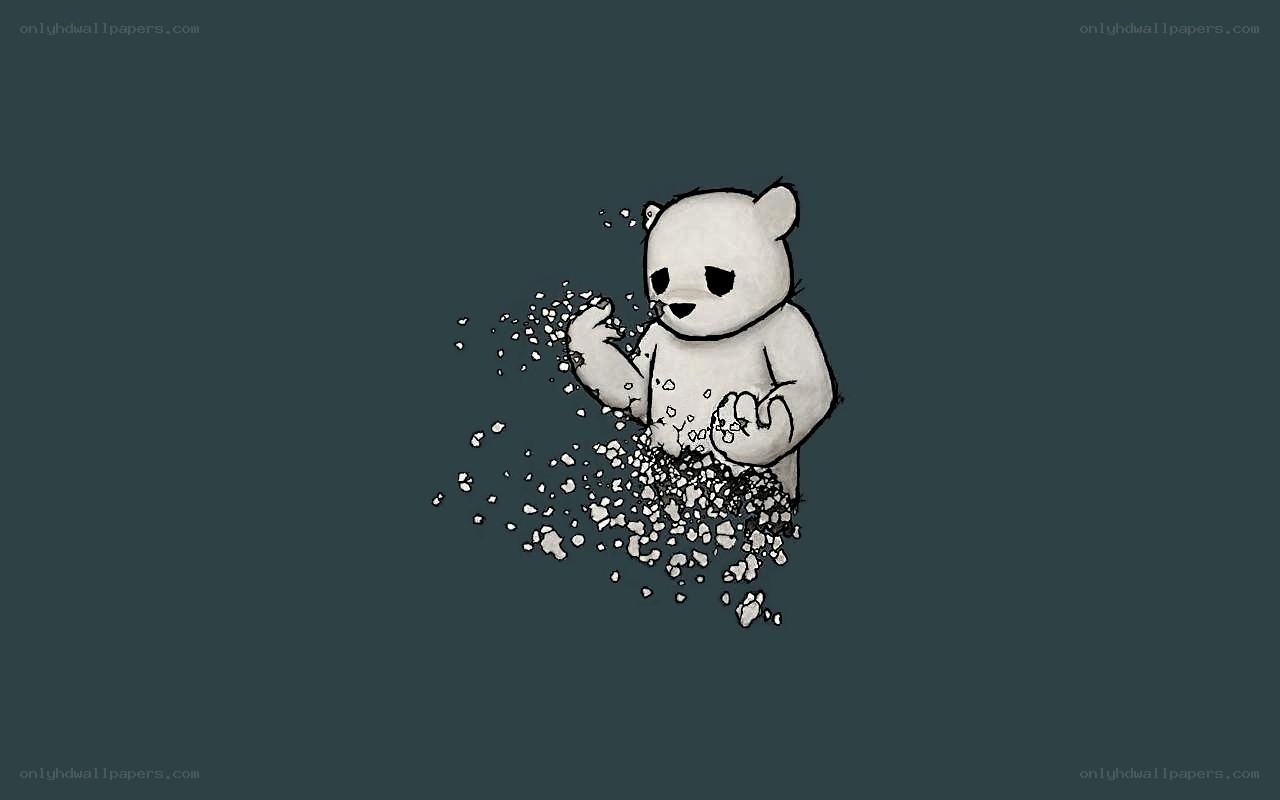bear disintegrating into particles