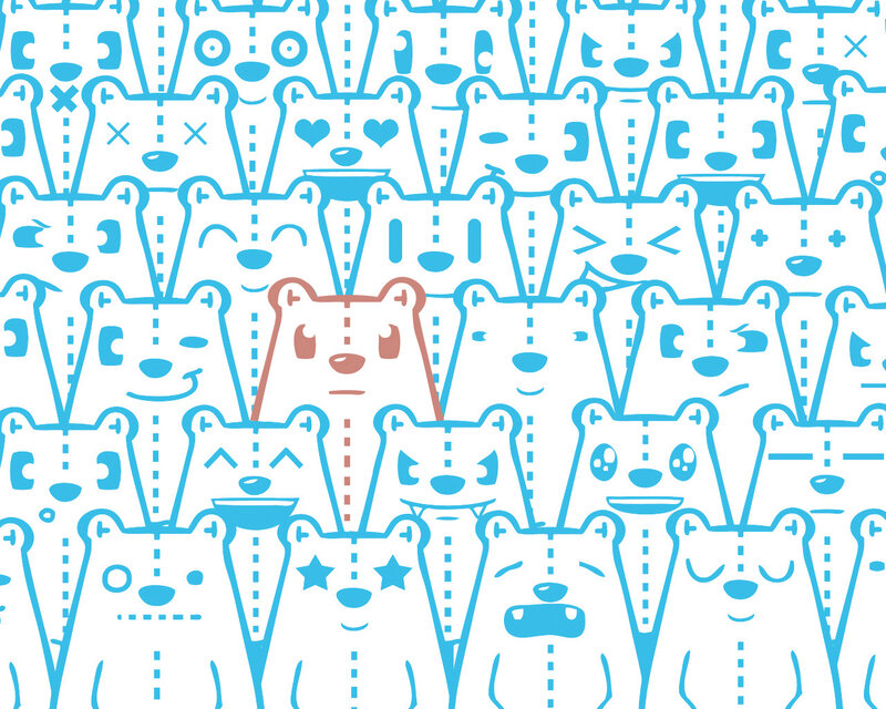 Bear Faces Pattern