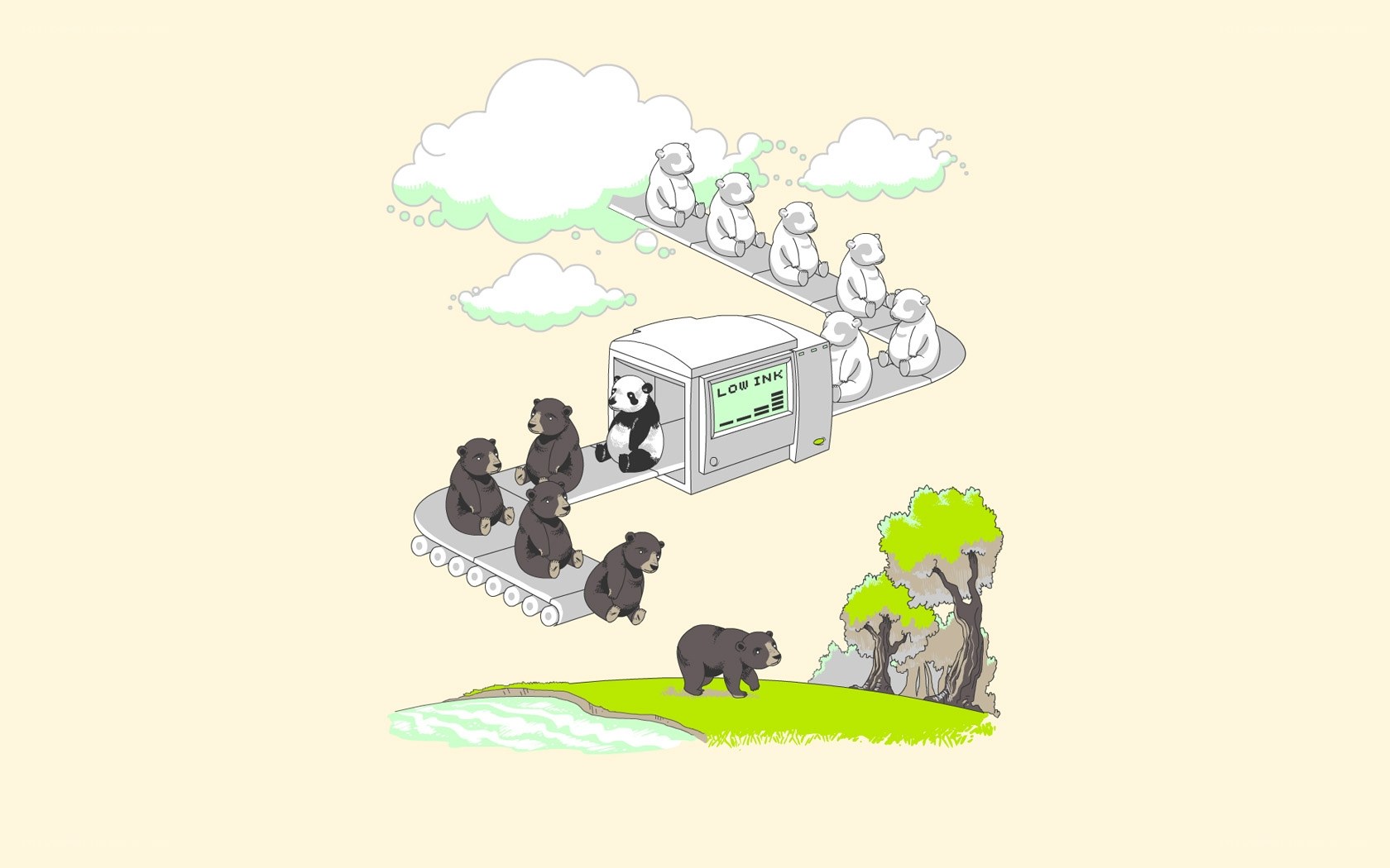 bear factory production line
