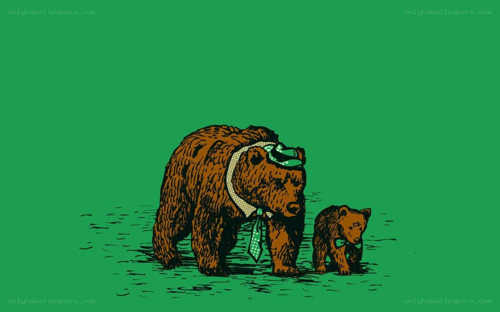 bear family illustration