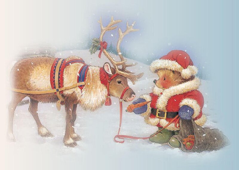 Bear Feeding Reindeer