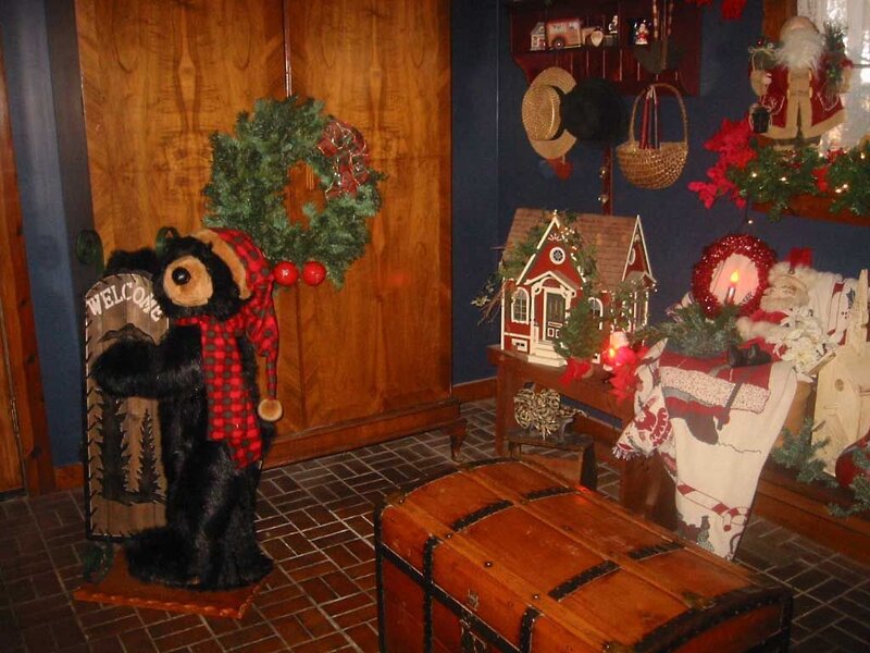 Bear Figurine with Welcome Sign