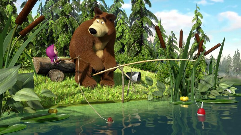Bear Fishing with Girl
