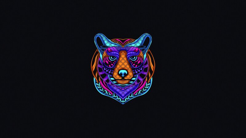 Bear Head Illustration