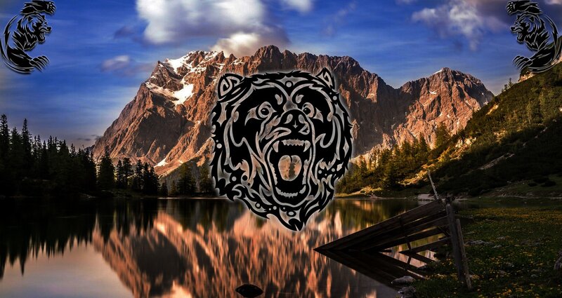 Bear Head Logo — Blue