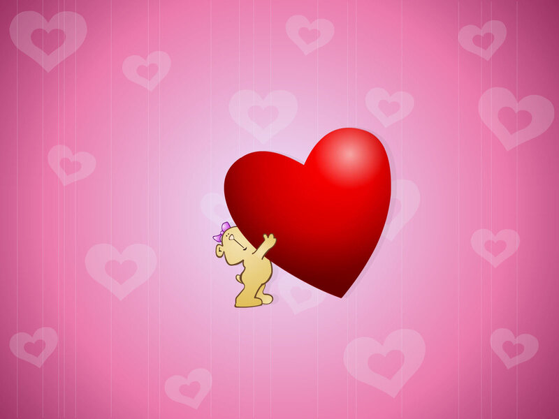 bear holding a heart