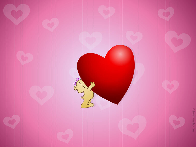 bear hugging a heart