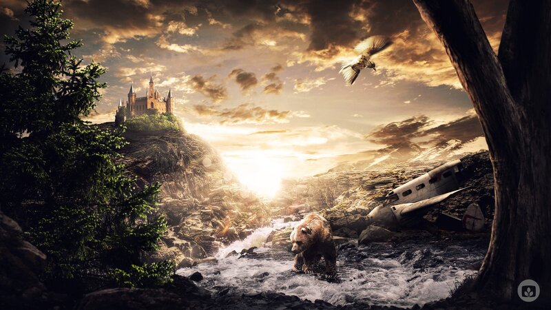 Bear in a River — Brown, Dramatic