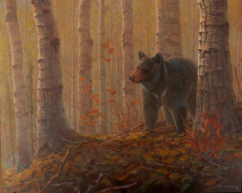 Bear in autumn forest