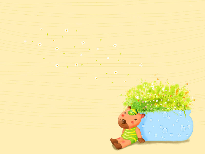 Bear in Flower Pot