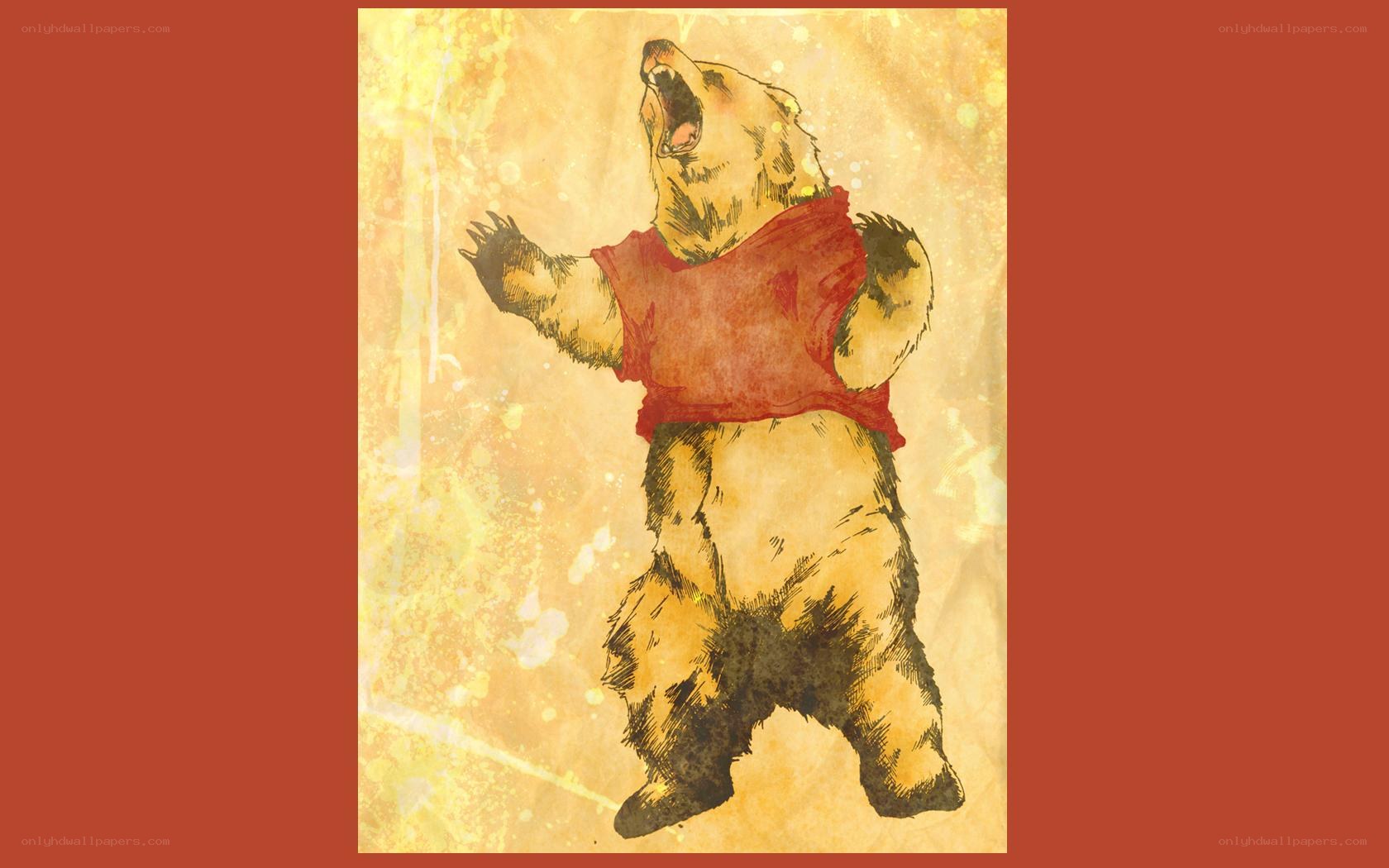 bear in red shirt