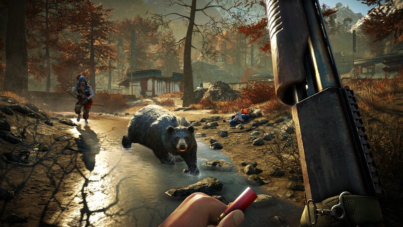 Bear in Stream