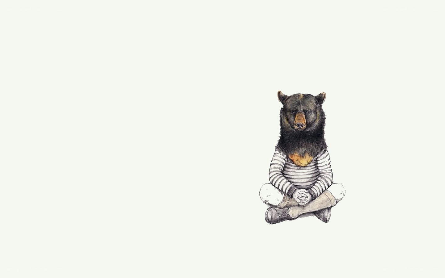 bear in striped shirt