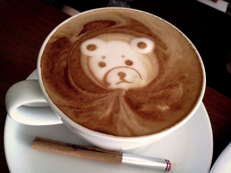 Bear Latte Art — Brown