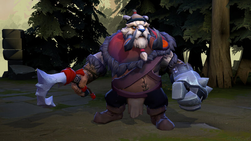 bear-like character in forest