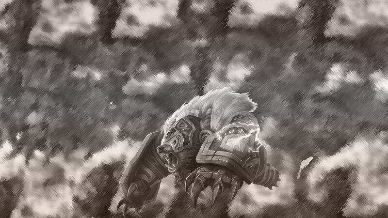 bear-like creature in armor