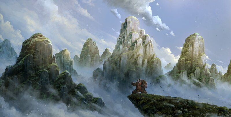 Bear-like Creature on Cliff