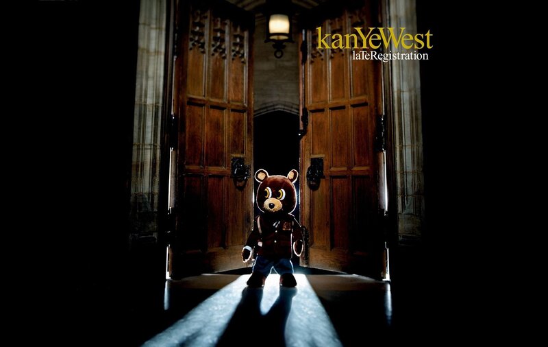 Bear Mascot in Doorway
