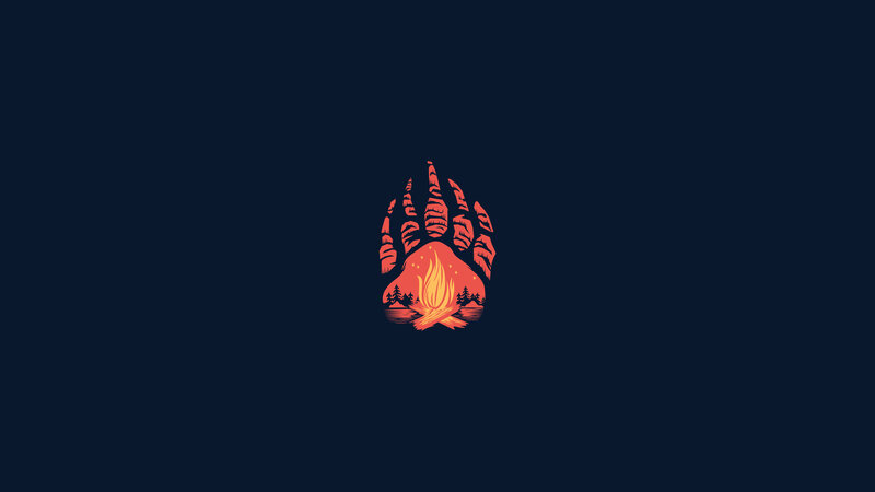 Bear Paw with Campfire