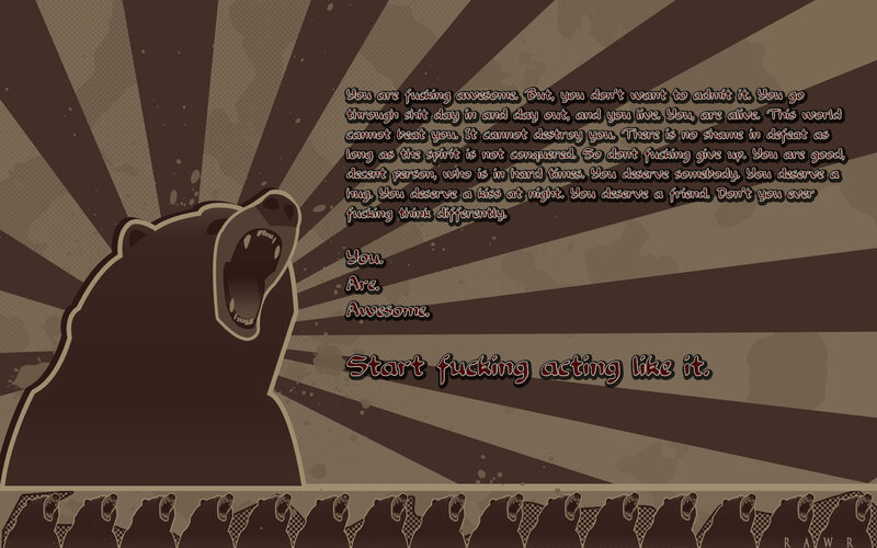 bear roar motivational poster