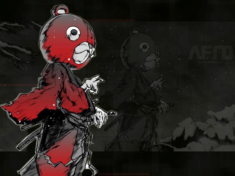 Bear samurai character art